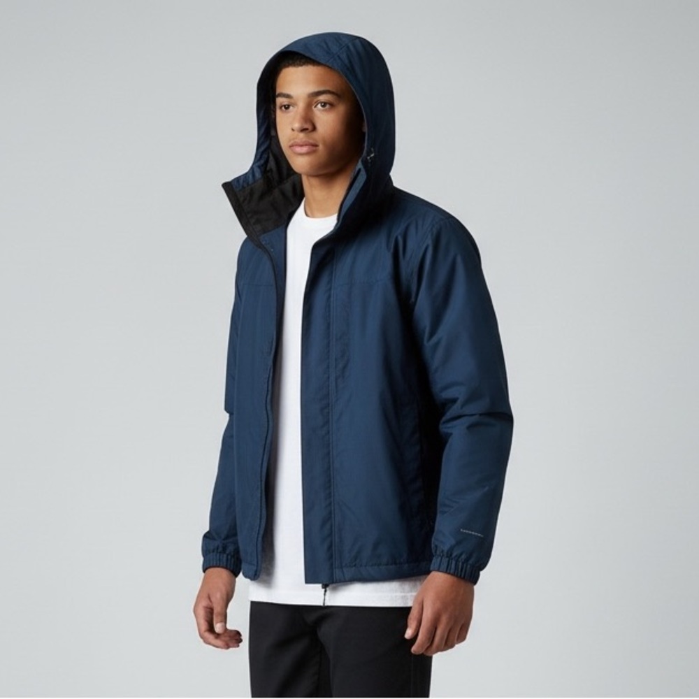 Columbia blue Hooded jacket all weather wind breaker water repellent Gorpcore
